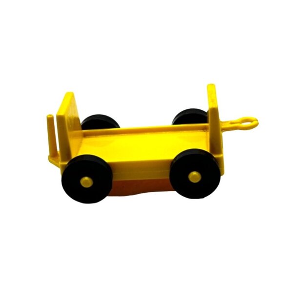 Vintage Set of 3 Fisher Price Little People Airport Jet Fuel Tanker Baggage Yell - Picture 4 of 16